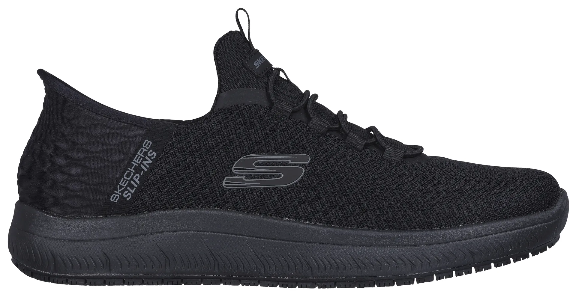 Рабочая обувь Skechers "SUMMITS SR-COLSIN", тапочки для предприятий общественного питания, медсестер, больниц с подушками, черный — фото 4
