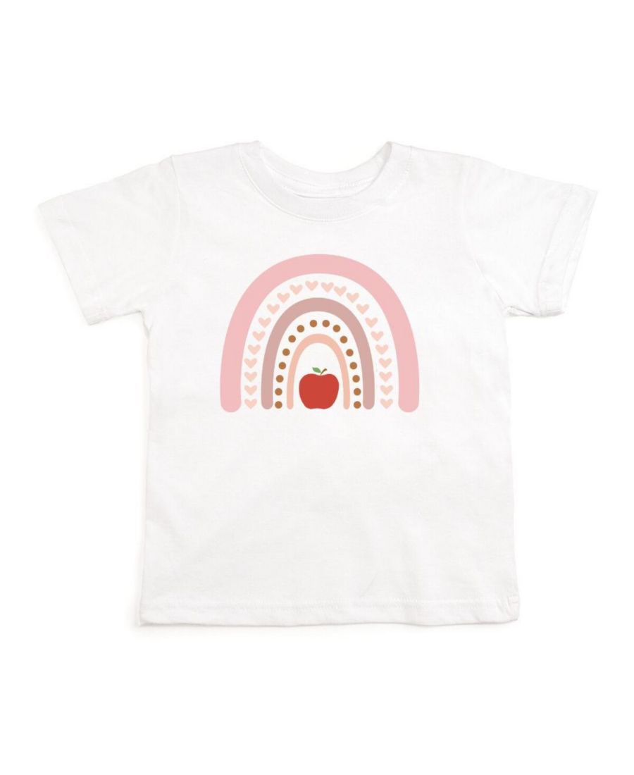 

Детская футболка с коротким рукавом "Яблоко и радуга" для девочек Sweet Wink, White, Белый, Детская футболка с коротким рукавом "Яблоко и радуга" для девочек Sweet Wink, White