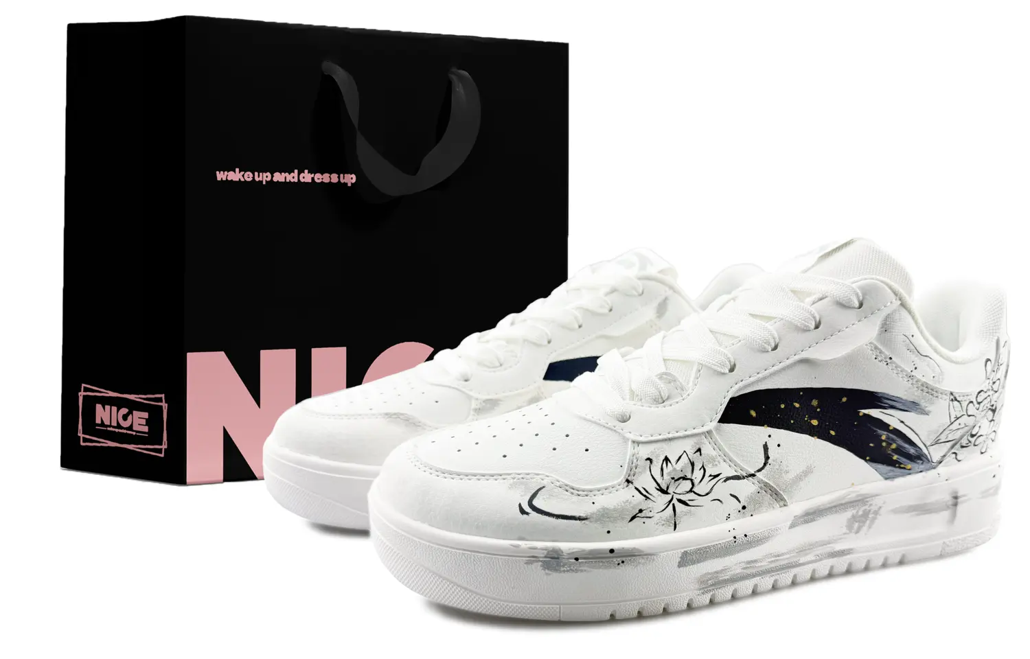 

Расслабленные нескользящие амортизирующие низкие скейтерские кроссовки unisex ANTA, черный