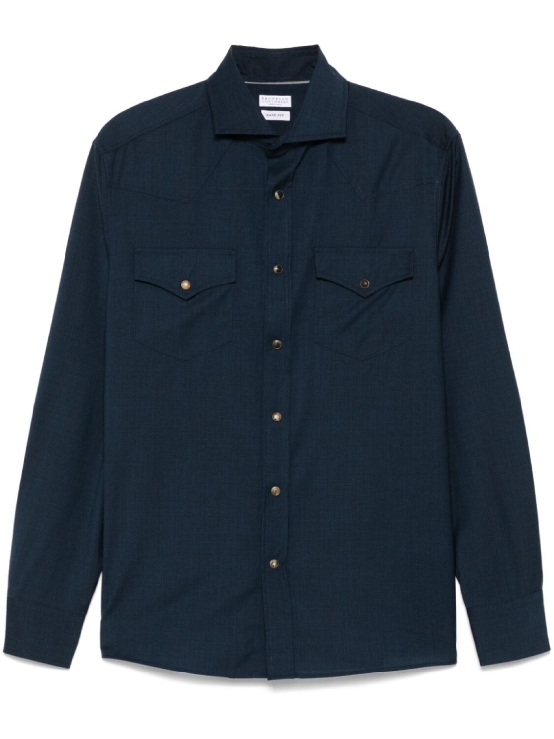 

Brunello Cucinelli шерстяная рубашка, синий