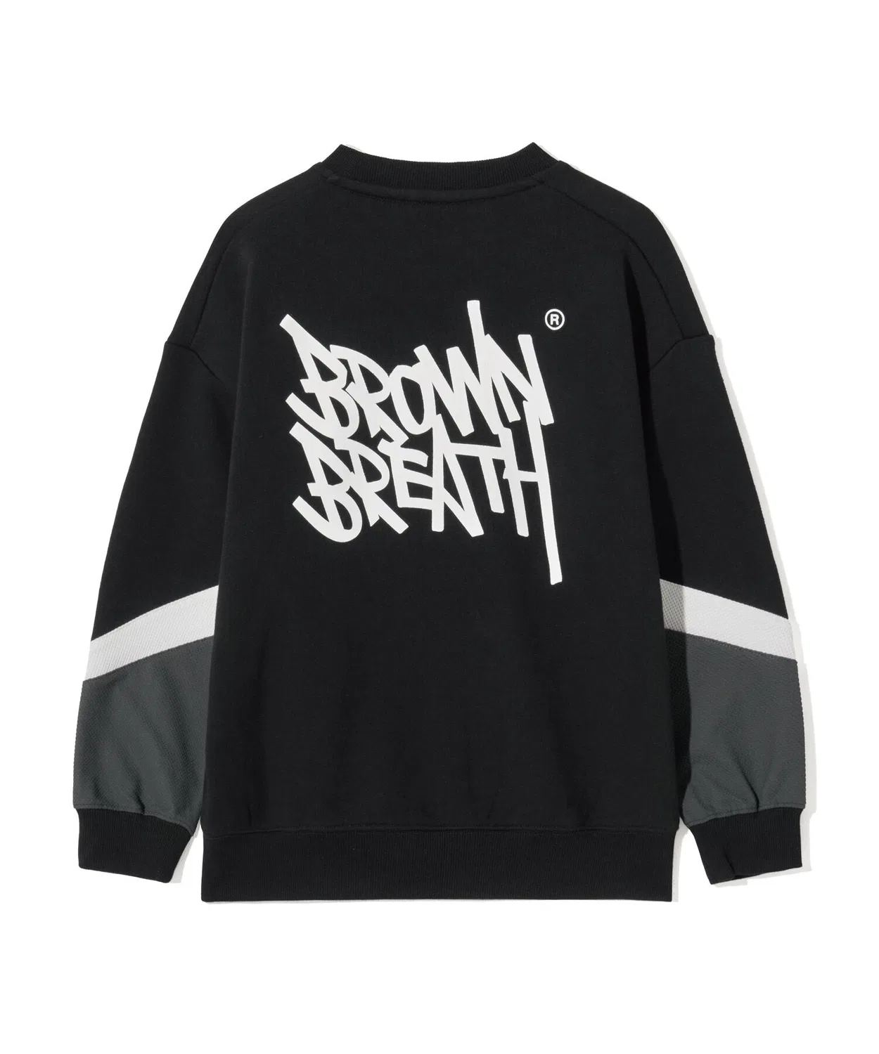 Детский свитшот колор-блок чёрный от Brownbreath Kids — фото 3