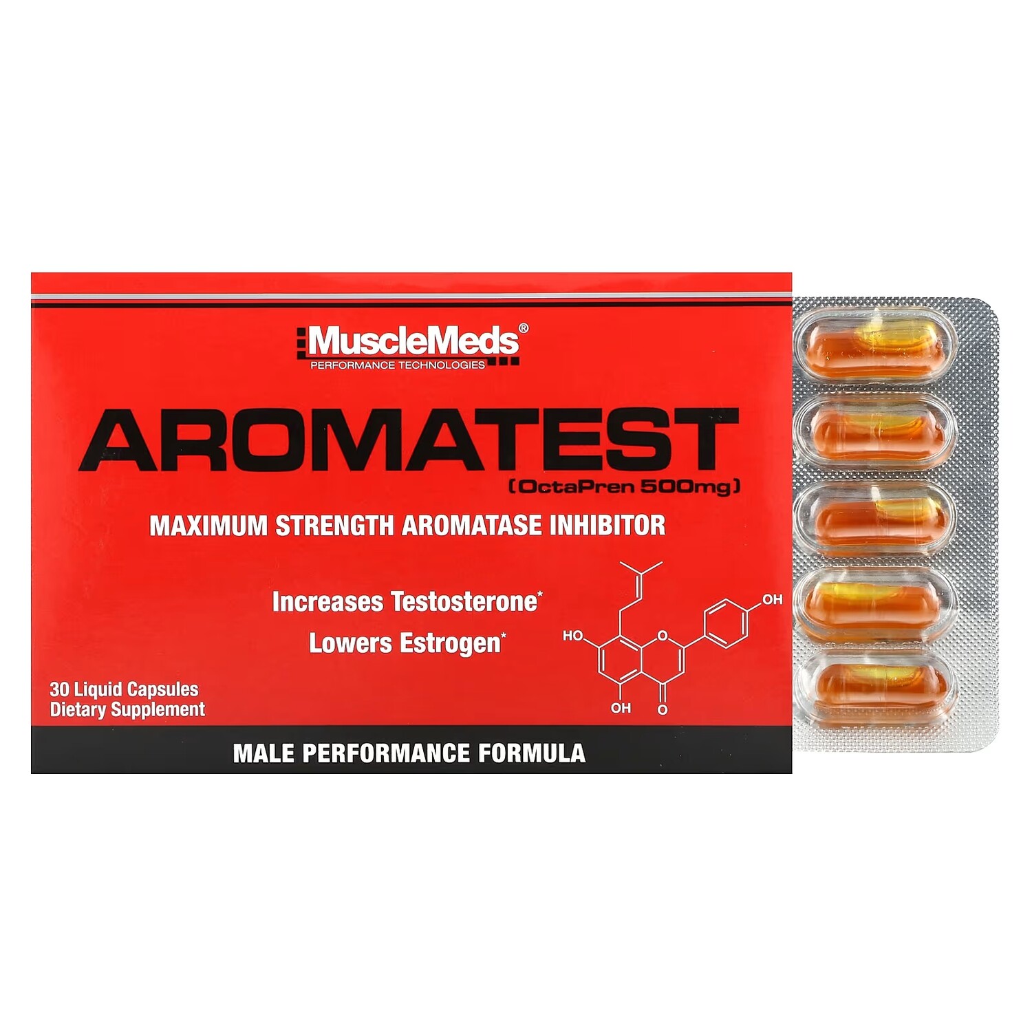 

Ароматест MuscleMeds 500 мг, 30 жидких капсул