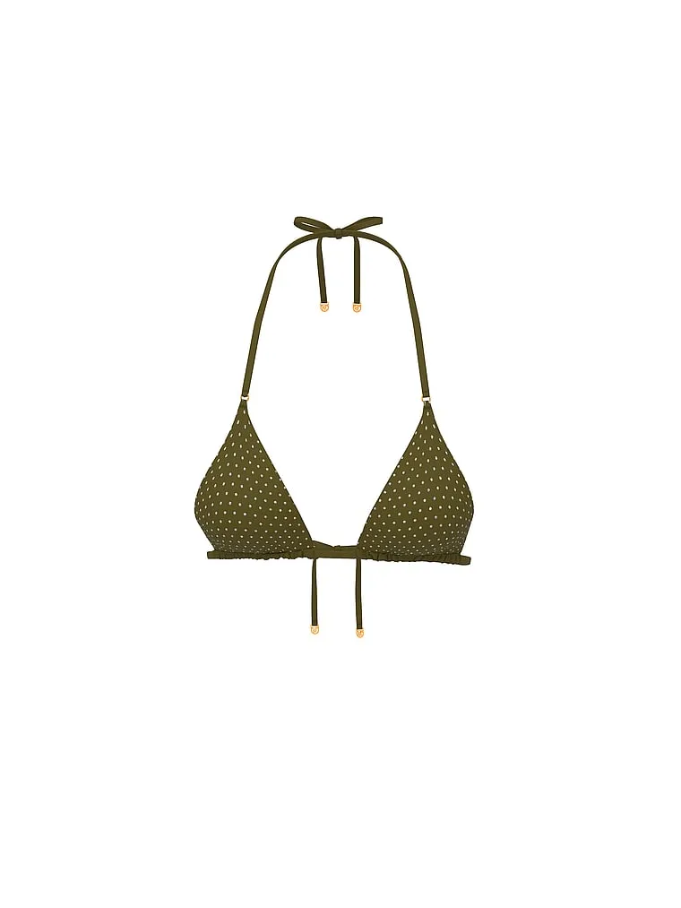 Бикини Victoria'S Secret Essential diamante triangle, зеленый блестящий — фото 3