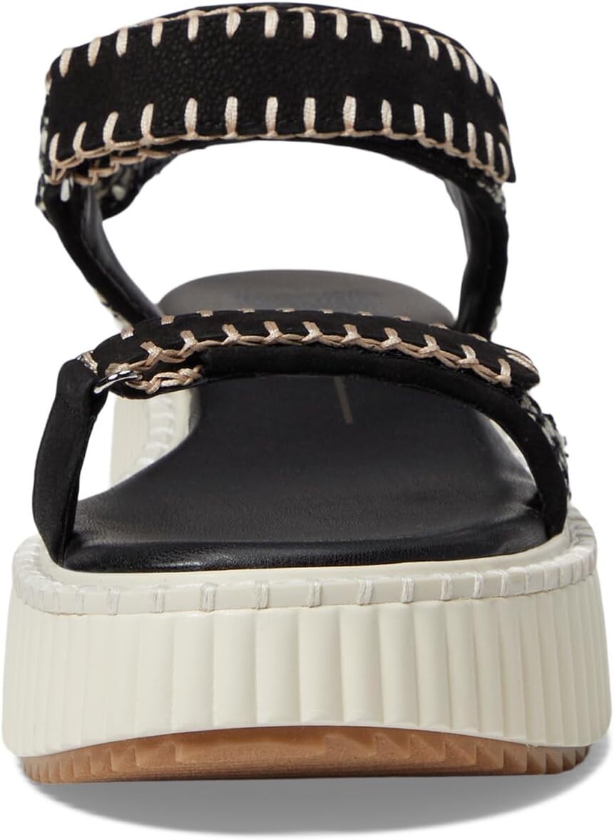 Сандалии на плоской подошве Debra Dolce Vita, цвет Black/White Nubuck — фото 2