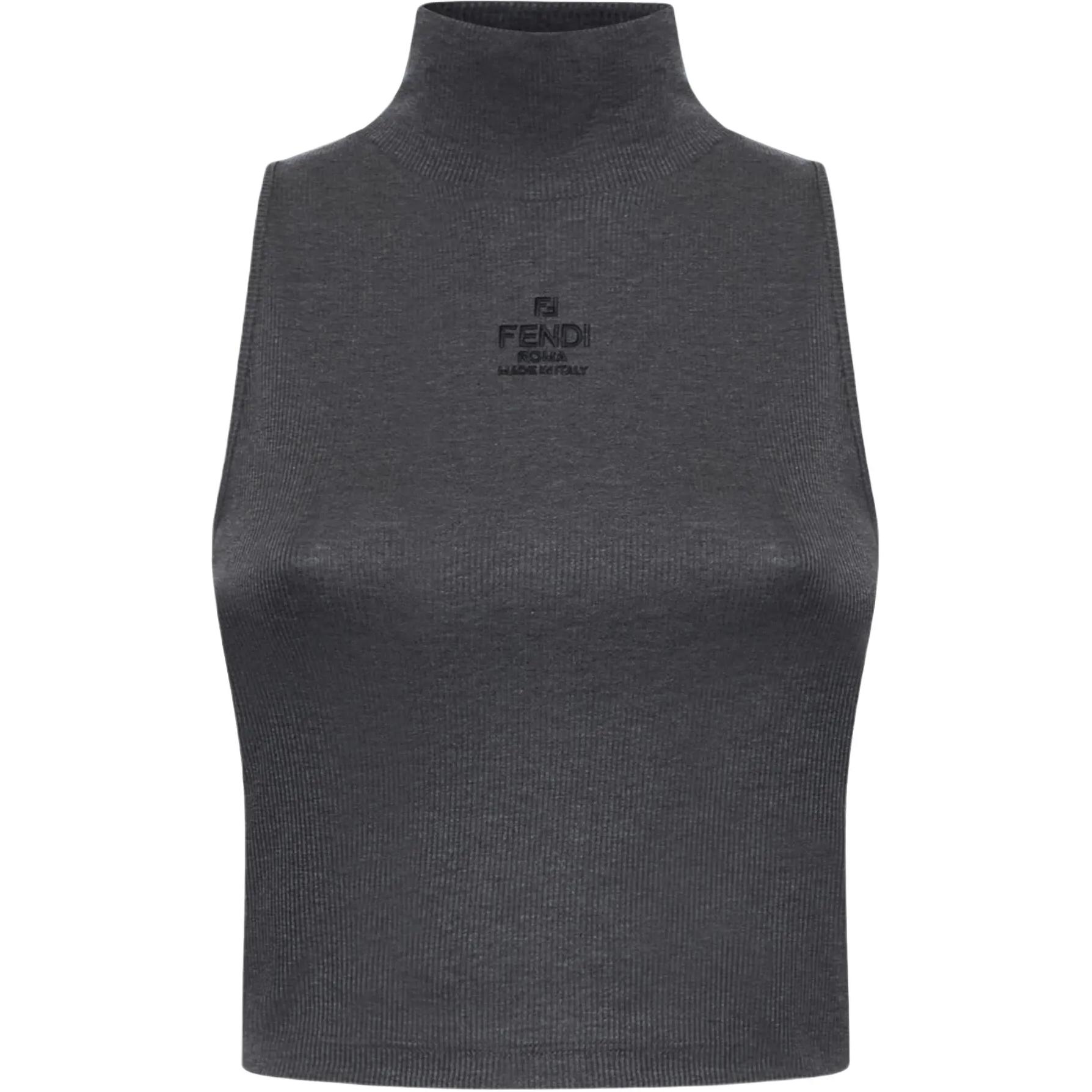 

FENDI Топ-майка женская серая водолазка Moderate Others
