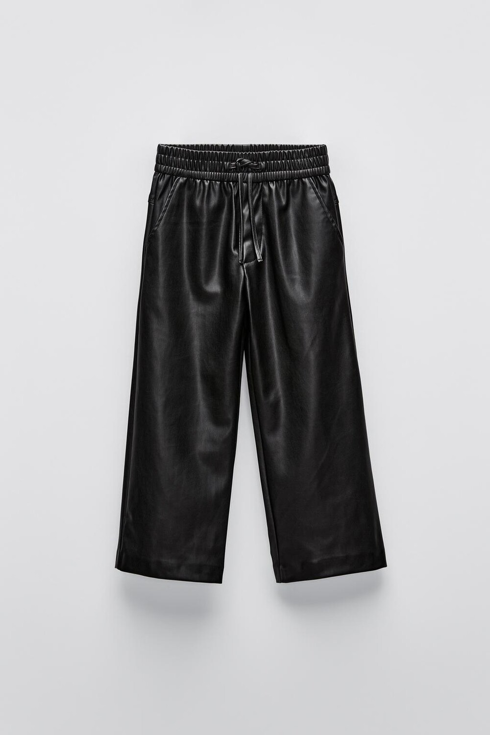

Брюки из искусственной кожи ZARA, черный