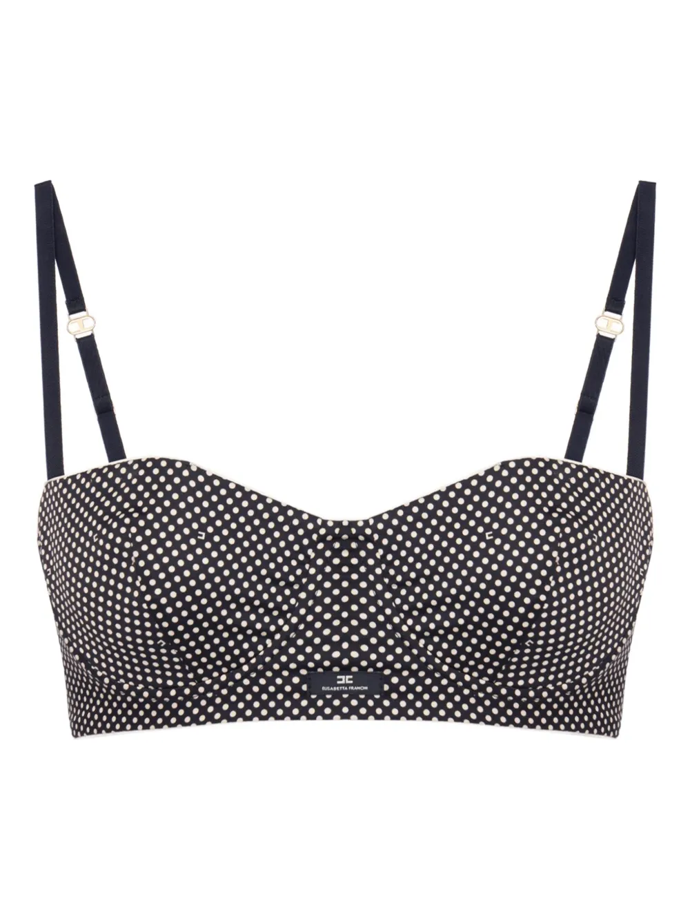 

Бюстгальтер в горох Elisabetta Franchi, черный