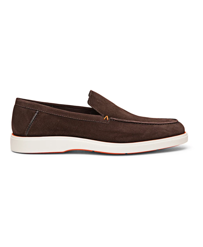 

Замшевые лоферы Santoni, коричневый