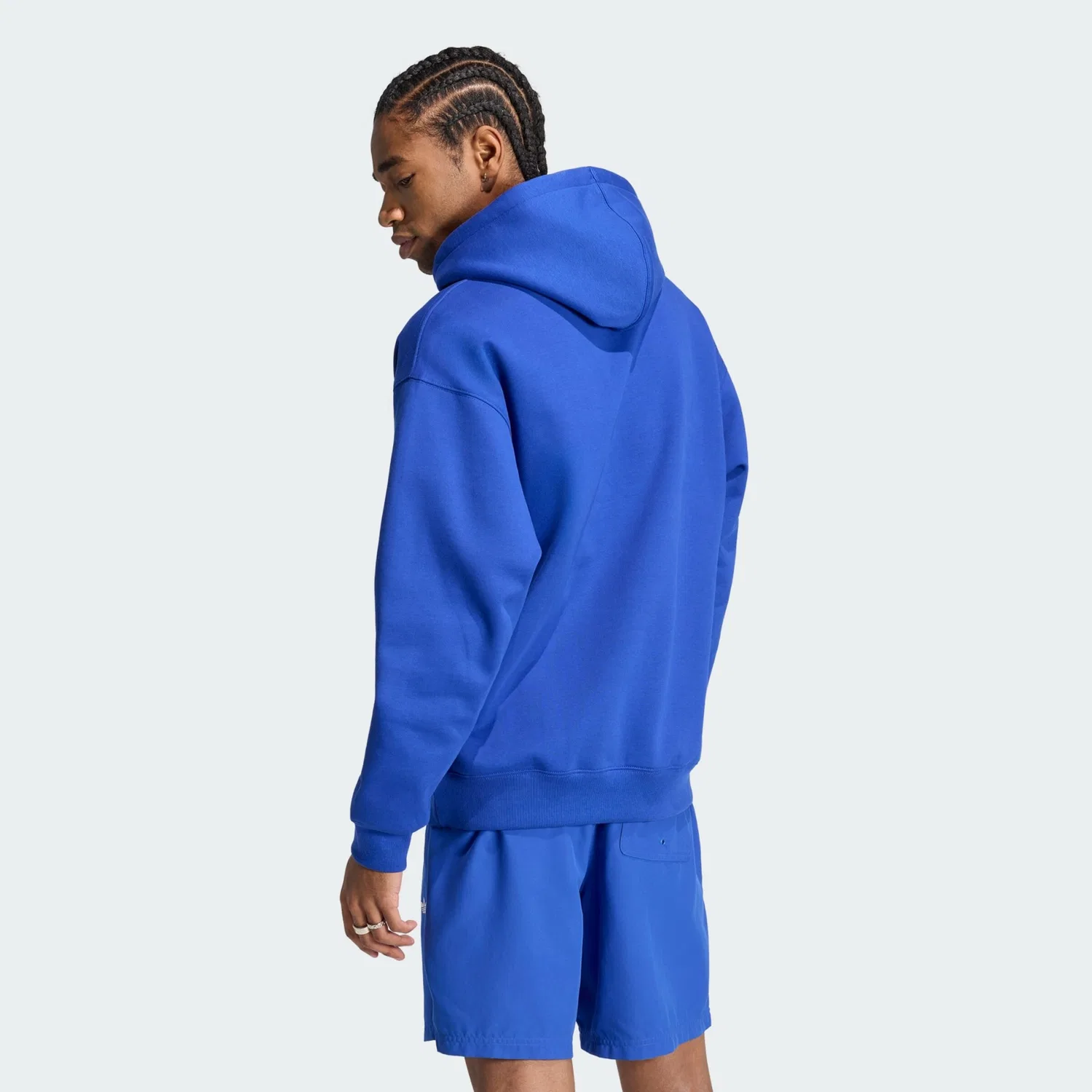 Толстовка Adidas Originals Trefoil Essentials кобальтово-синего цвета — фото 3