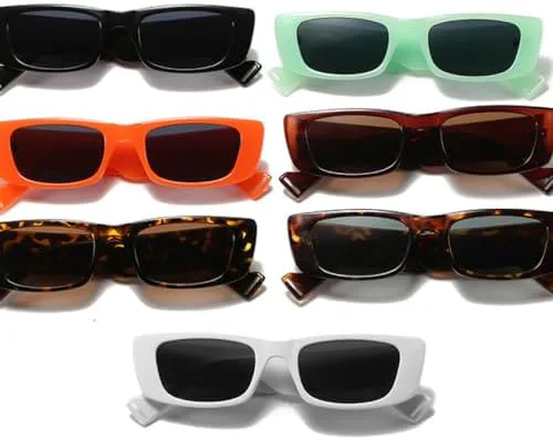 

Винтажные квадратные солнцезащитные очки для женщин, ретро-очки маленького прямоугольного размера, женские сексуальные оранжевые очки для мужчин MTZJH, White-black