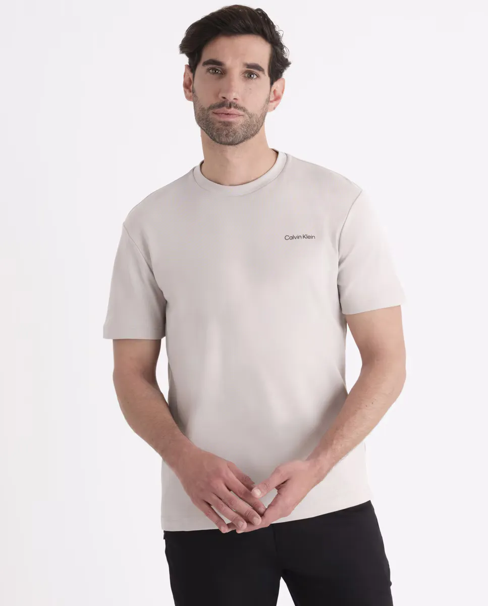 

Мужская футболка с микрологотипом Calvin Klein, светло-серый
