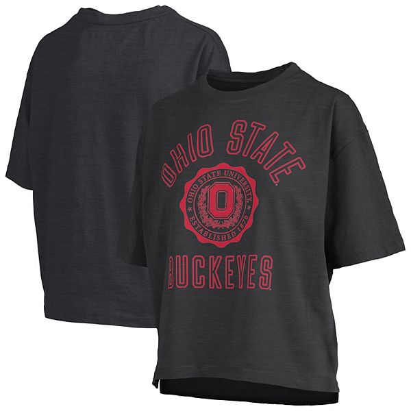 

Женская черная футболка Ohio State Buckeyes Motley Crew Bishop oversize Pressbox