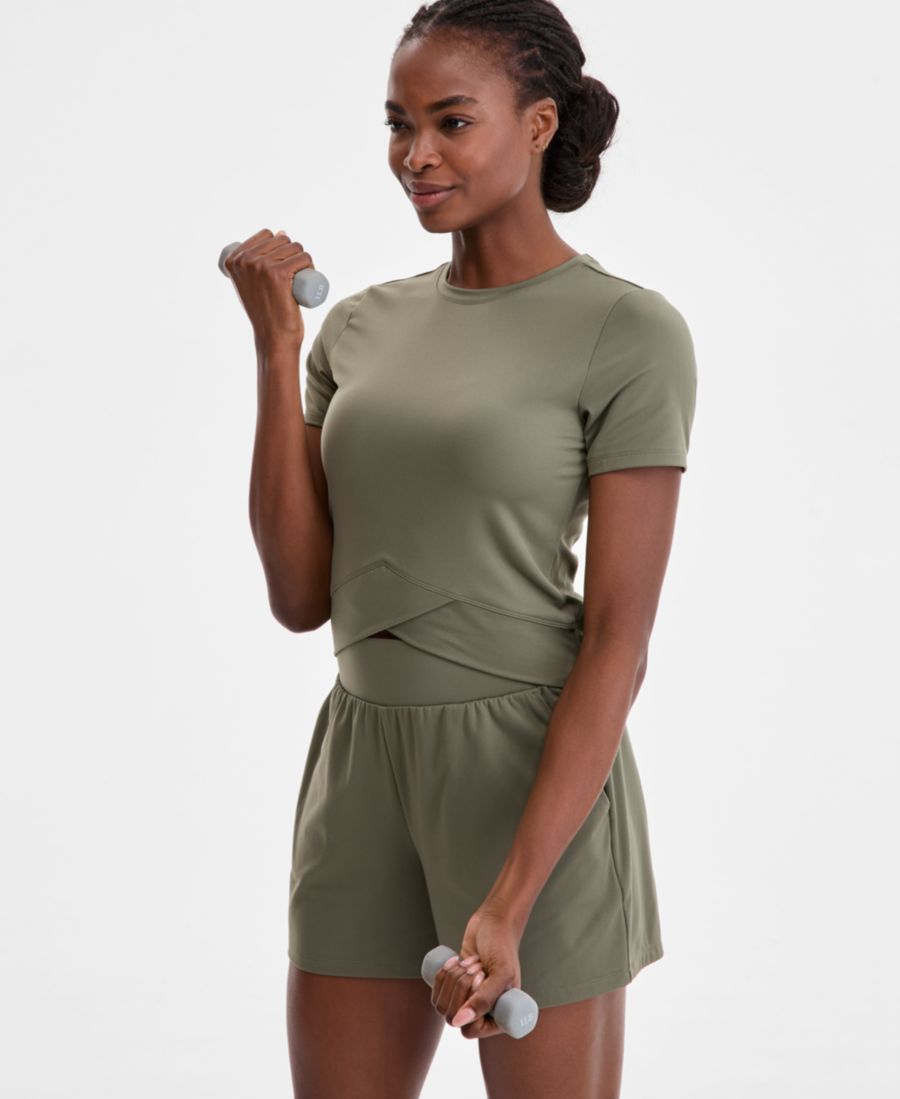 

Женская укороченная футболка с круглым вырезом и перекрывающимися элементами ID Ideology, Greenage, Зеленый, Женская укороченная футболка с круглым вырезом и перекрывающимися элементами ID Ideology, Greenage