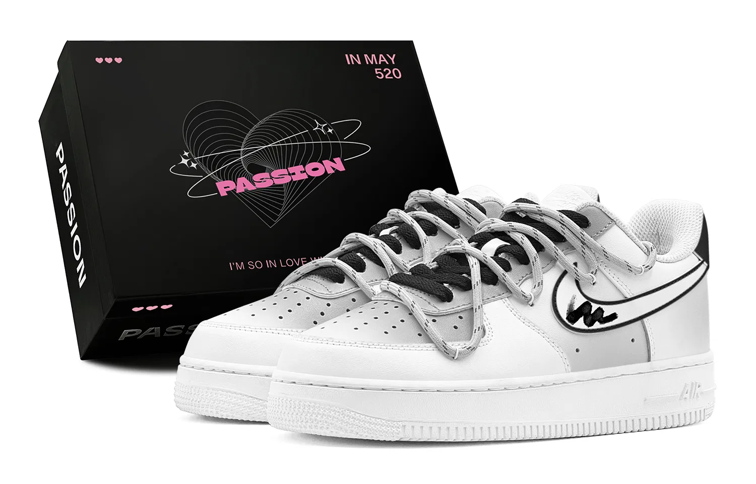 Кроссовки с принтом Nike Air Force 1 Black