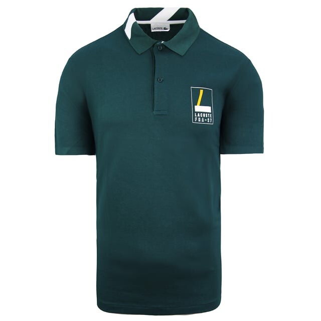 

Приталенная мужская зеленая рубашка поло Lacoste, зеленый