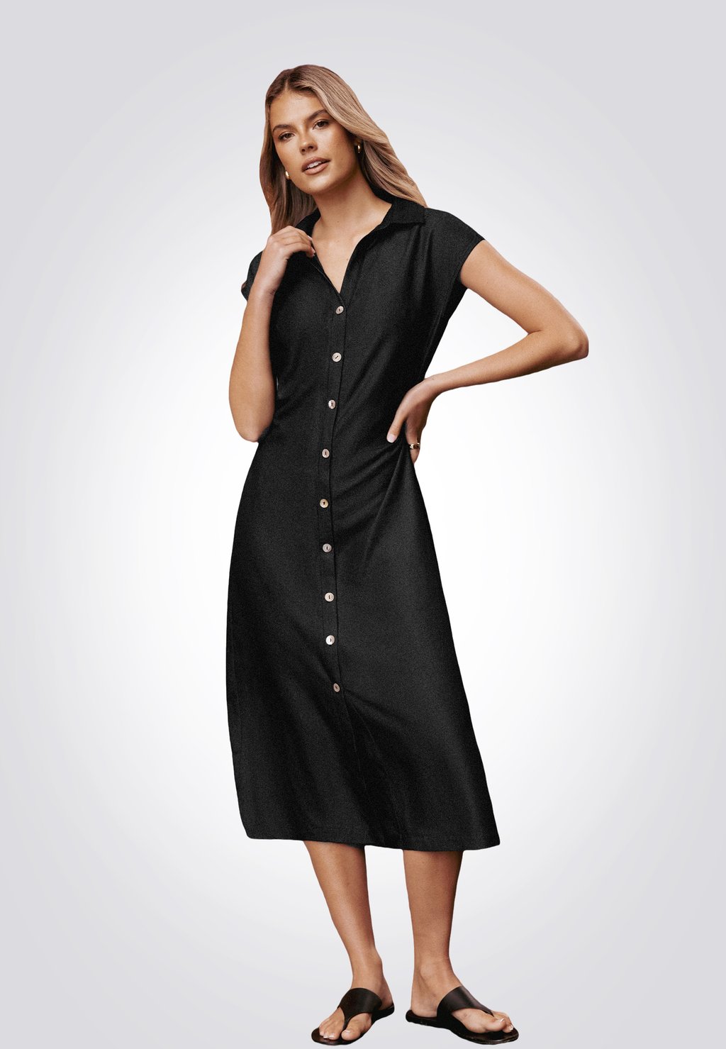 

Платье-рубашка Cupshe, черный