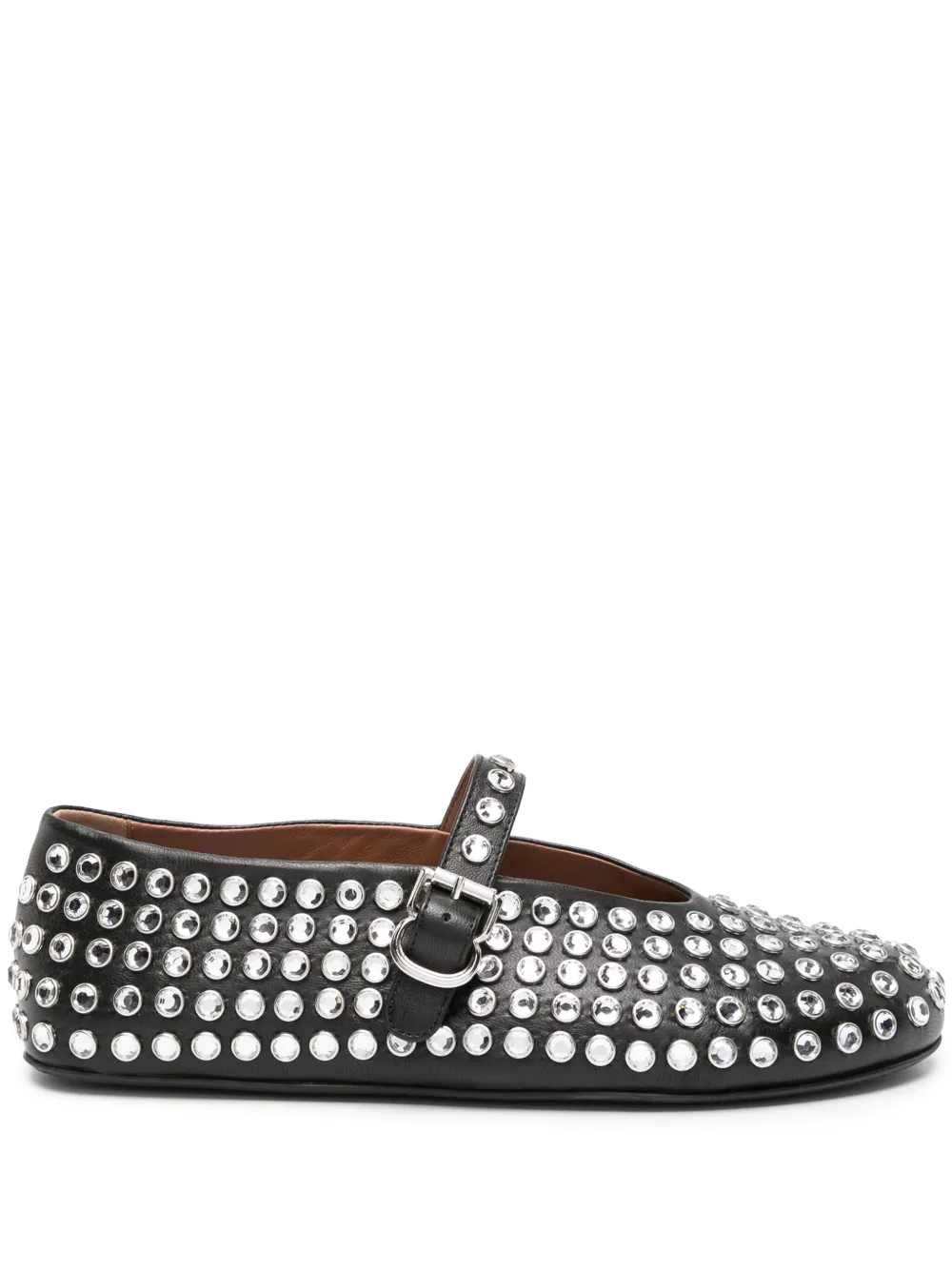 Балетки с кристаллами Alaïa, черный