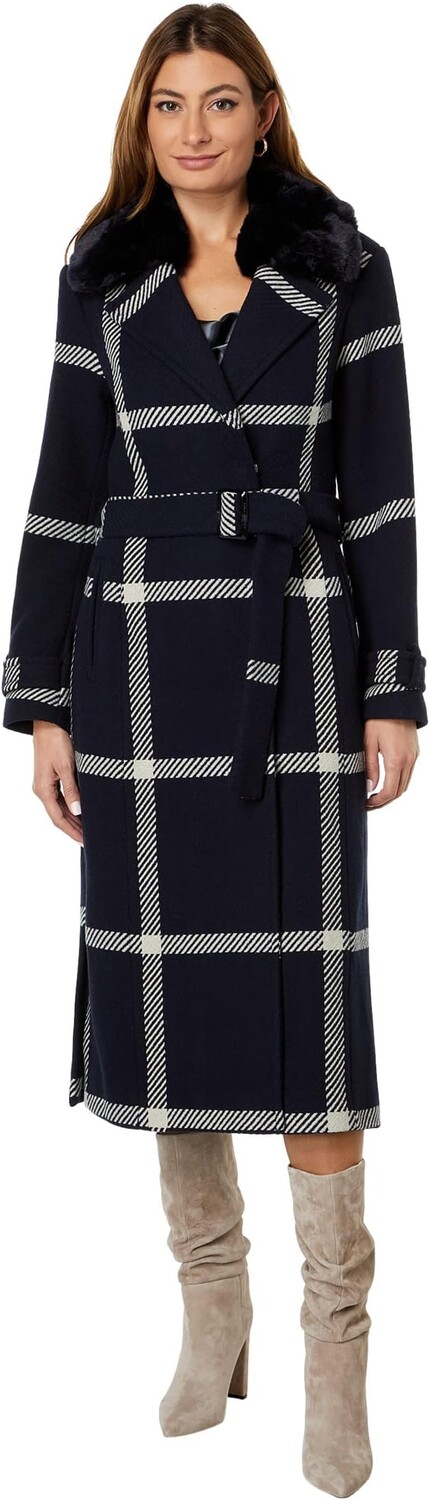 

Пальто Vince Camuto Plaid Wool Coat V22767B, темно-синий