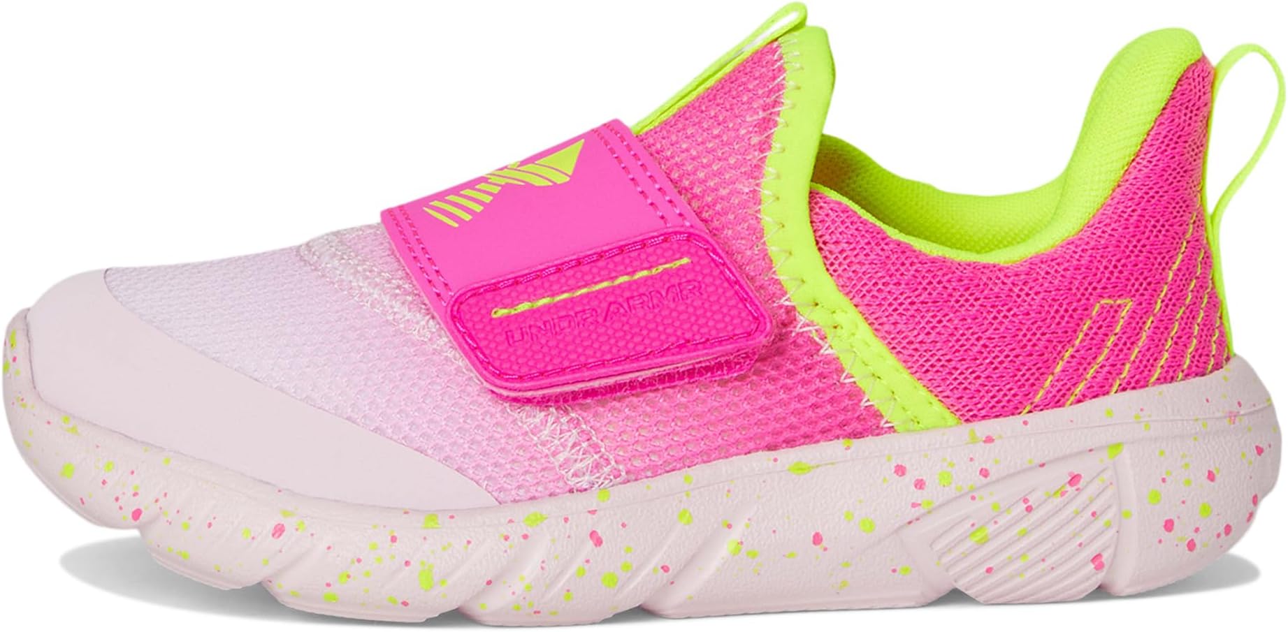 Кроссовки Under Armour Kids Flash, цвет Prime Pink/Rebel Pink/High Vis Yellow — фото 4