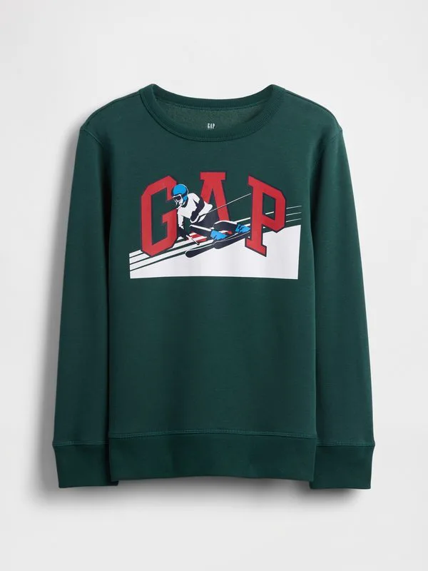 Детская толстовка с графическим логотипом Gap, Deep Hunter — фото 4