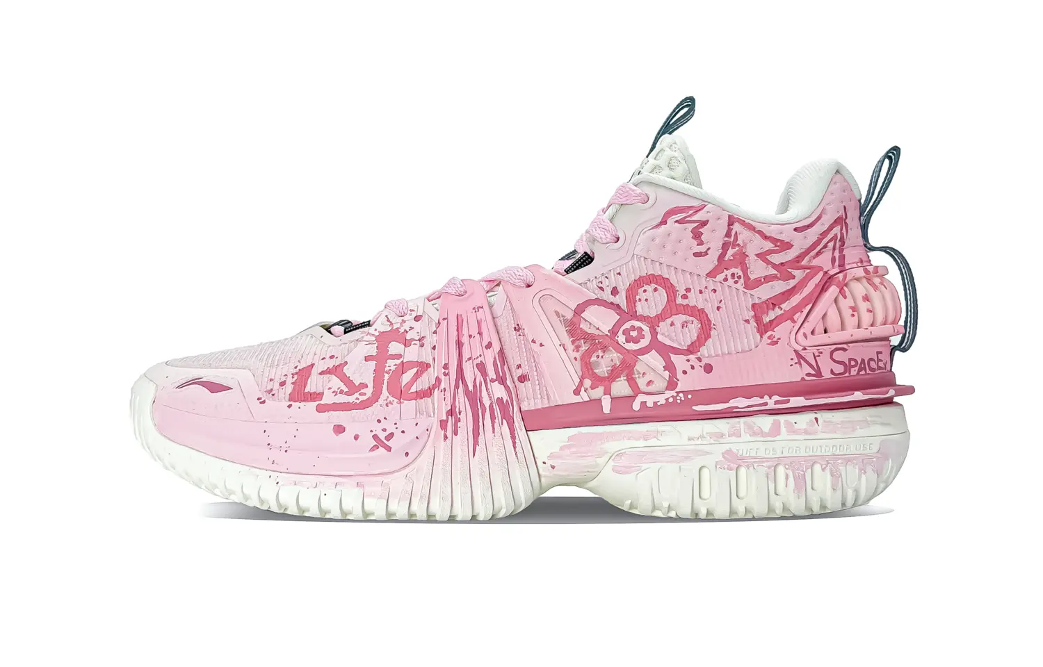 

LINING Баскетбольные кроссовки Storm 2024 Shock Absorbers с противоскользящим эффектом, дышащие, низкие, мужские, розовые