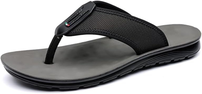 

Мужские шлепанцы Adornosbt: легкие вьетнамки, прочные для ходьбы, черный