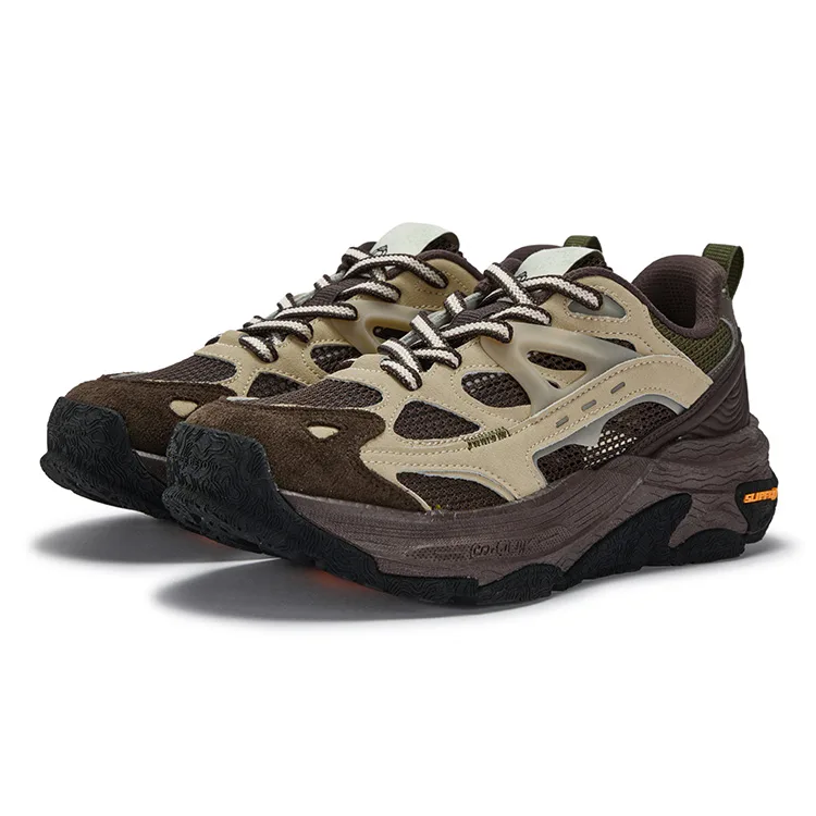 361° Кроссовки мужские низкие повседневные Boundless Abrasion Resistant Cushioning цвета абрикосовый чайный коричневый — фото 4