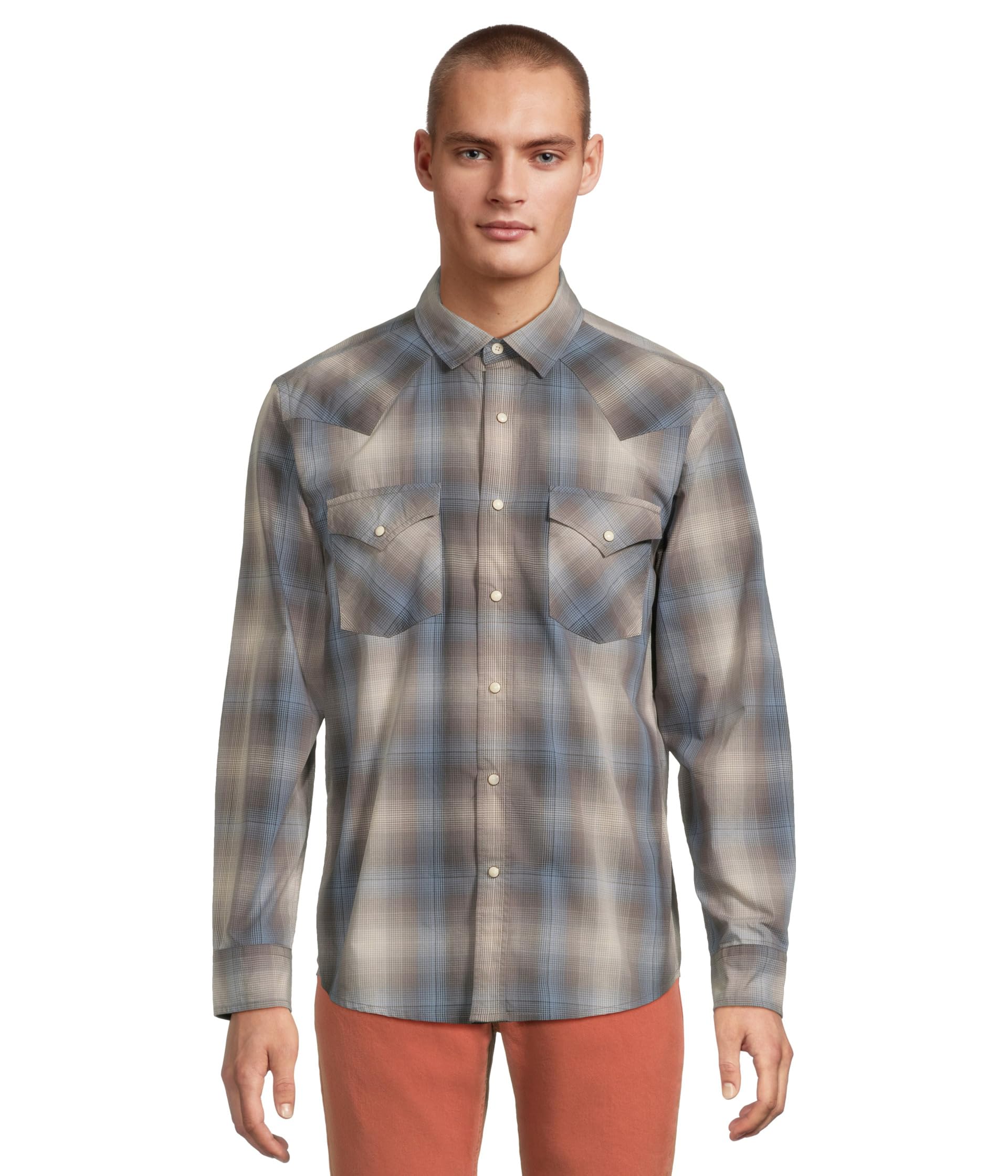 

Рубашка Pendleton Frontier Shirt Long, цвет Charcoal/Blue Ombre
