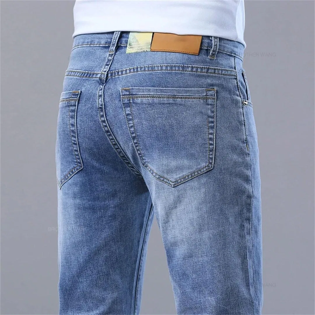 Джинсы Slim Fit Stretch Denim, Сине-серый — фото 3