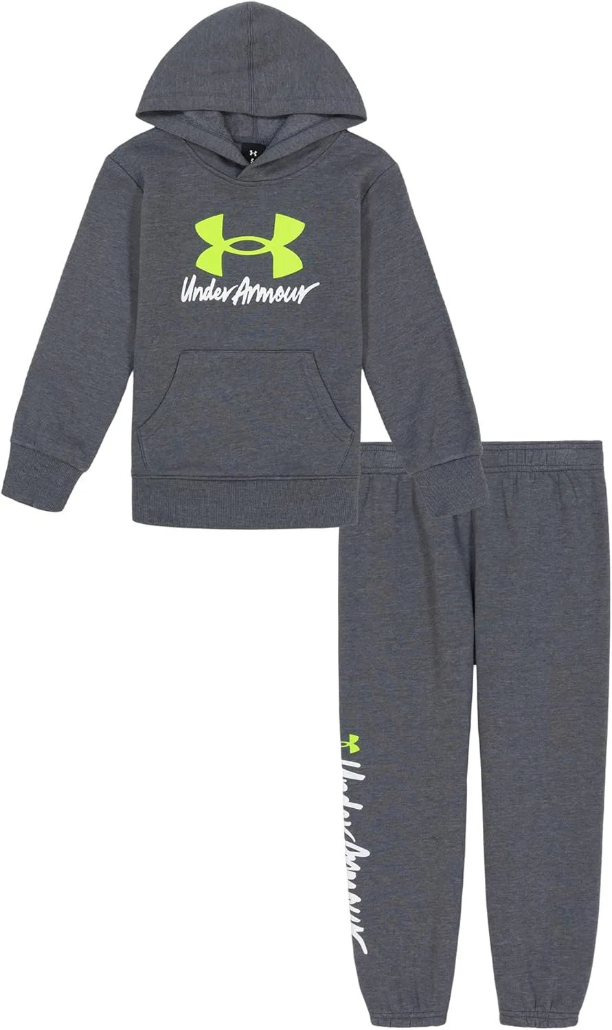 Детский спортивный костюм Under Armour, толстовка и штаны, Pitch Gray Script