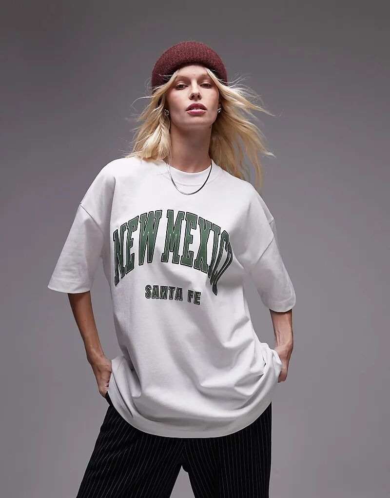 

Футболка New Mexico с графическим принтом премиум-класса, супер-оверсайз Topshop
