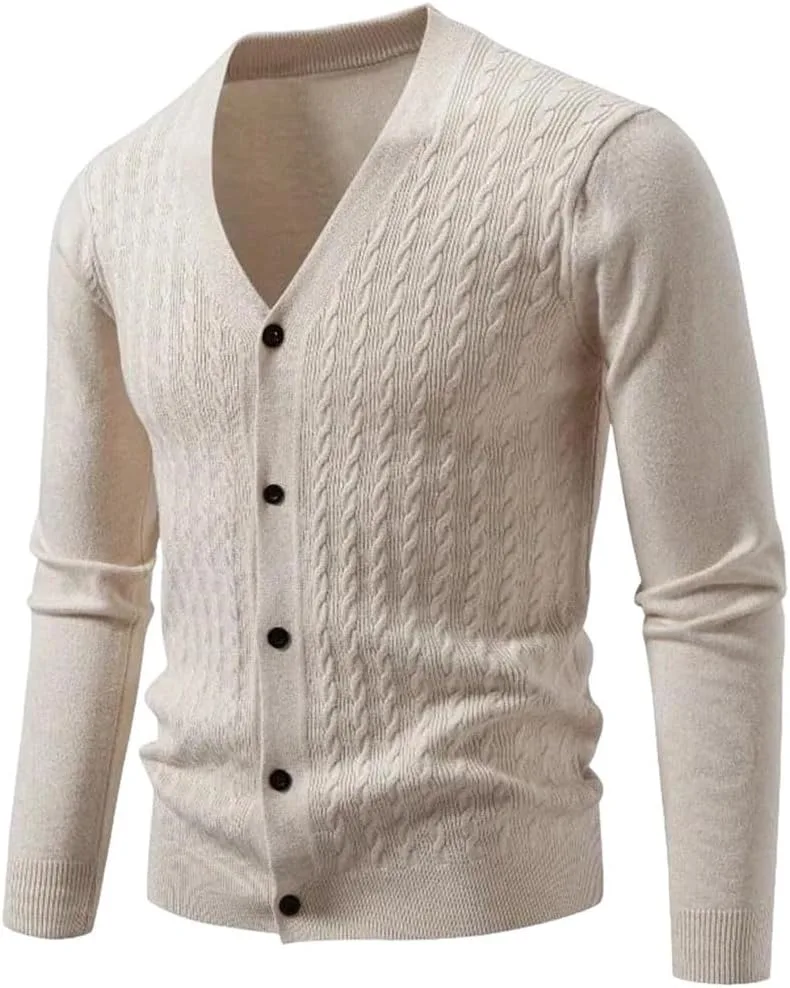 

Мужской кардиган V-образного выреза на пуговицах, легкий, для осени и зимы