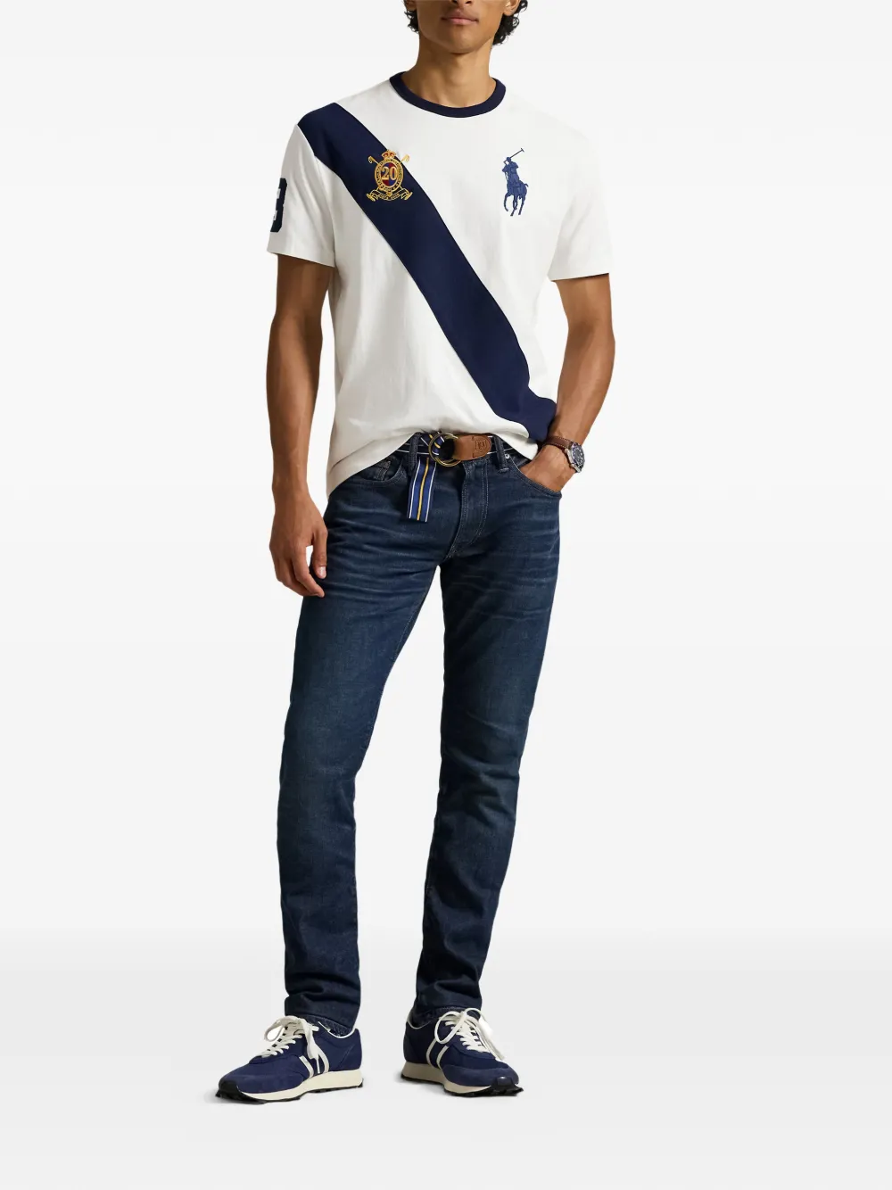 Футболка с нашивкой и графическим рисунком Polo Ralph Lauren, белый — фото 2