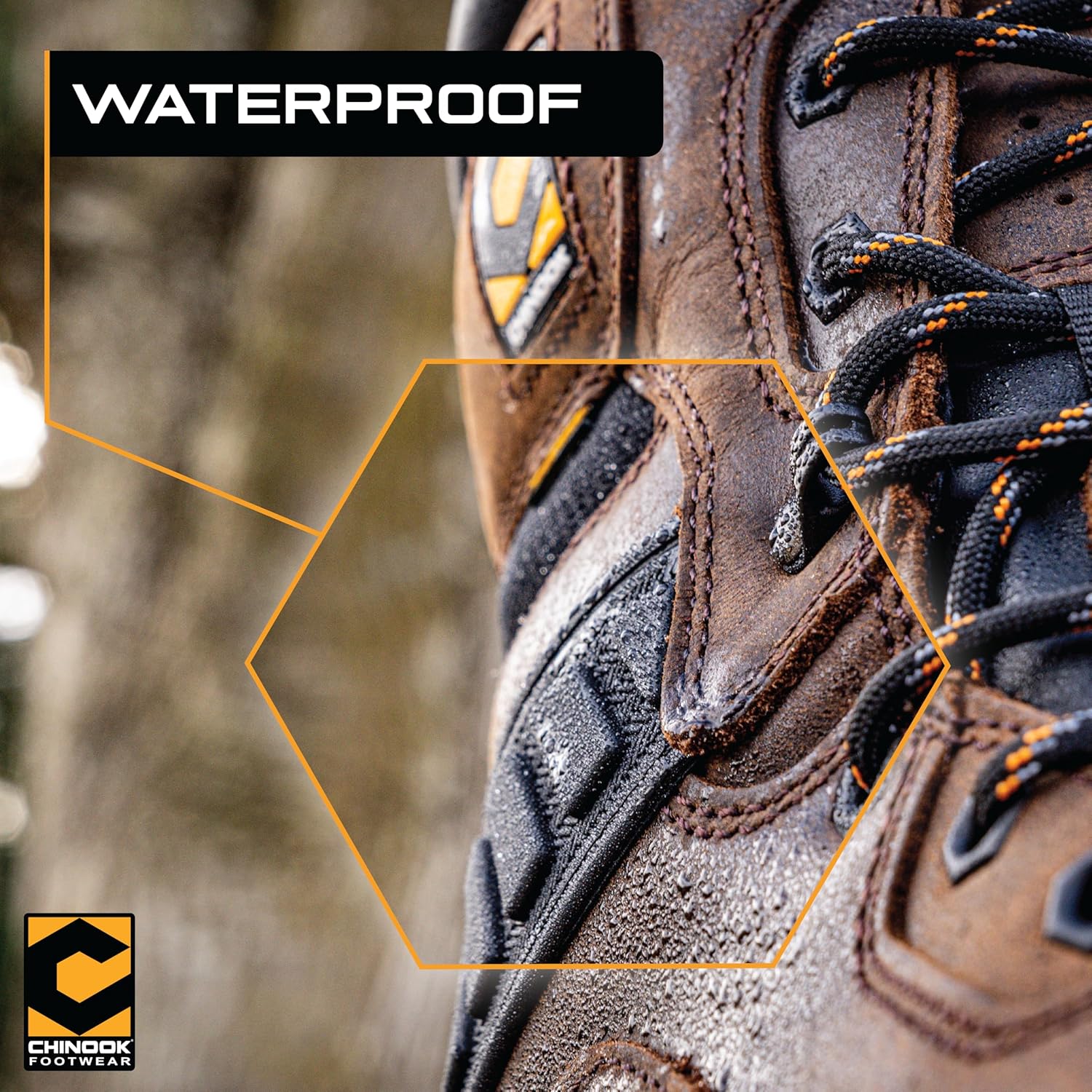Рабочие водонепроницаемые ботинки Chinook Footwear Scorpion 23 см с композитным носком для промышленного и строительного применения, черный — фото 2