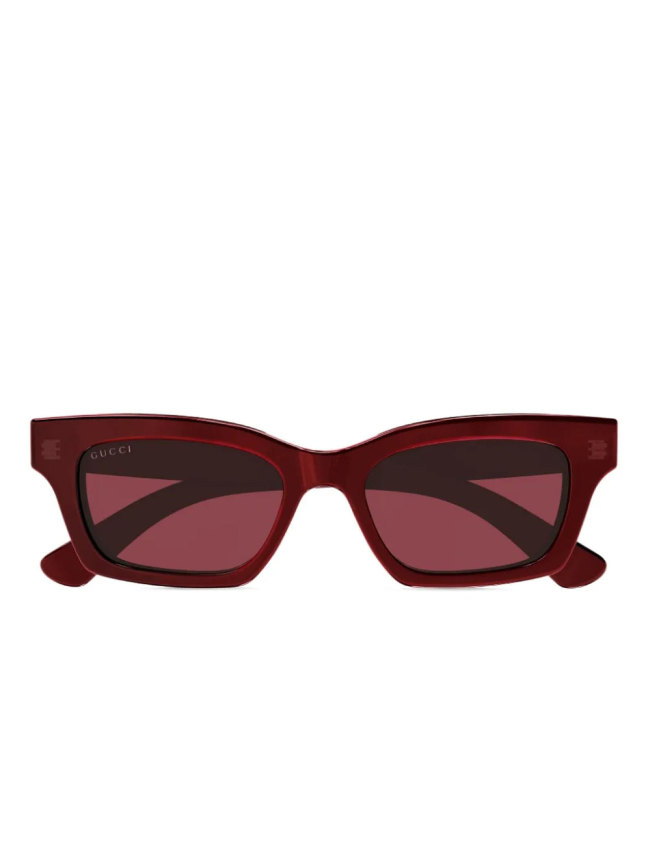 

Gucci Eyewear солнцезащитные очки в прямоугольной оправе, красный