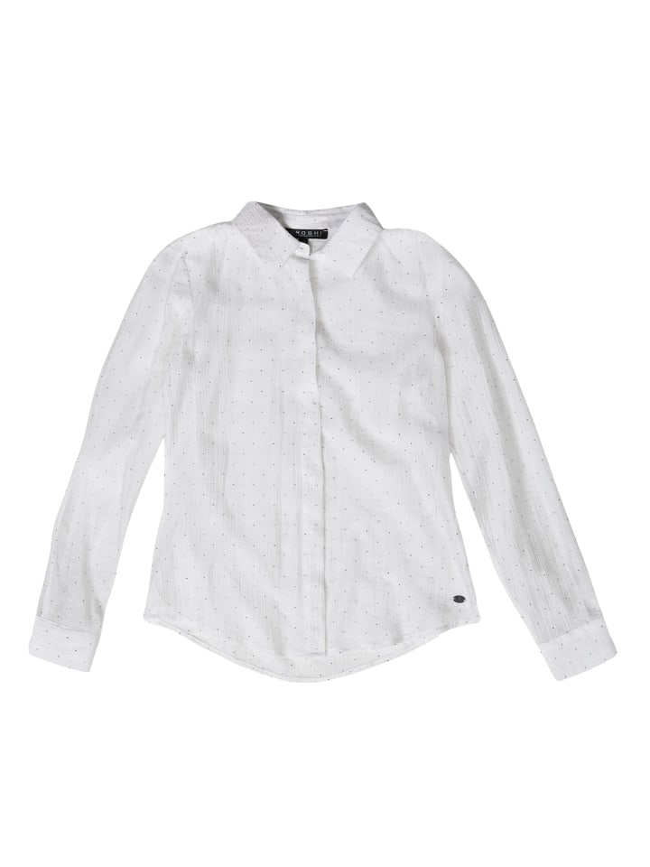 

Женская рубашка с длинным рукавом и блестками белого цвета KOROSHI