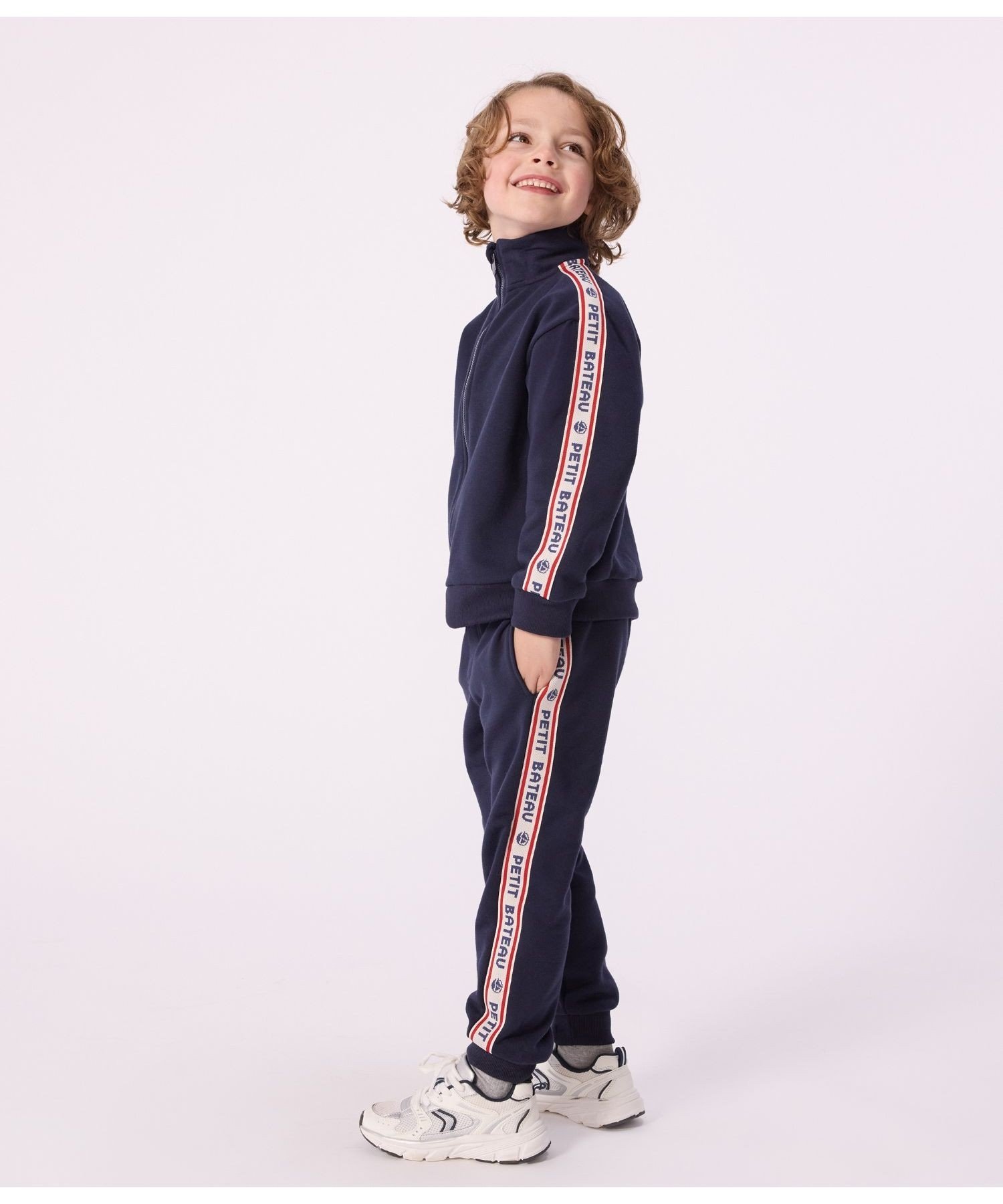 Хлопковые спортивные штаны PETIT BATEAU, Navy