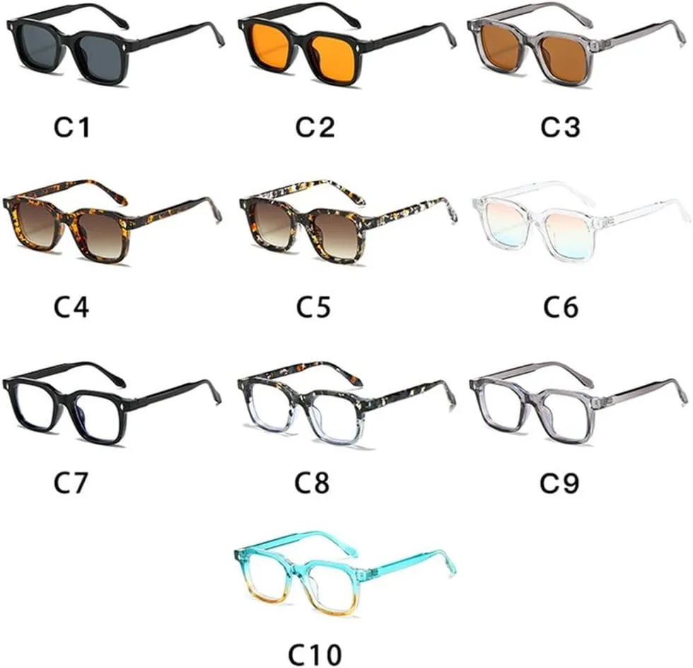 

Квадратные женские модные солнцезащитные очки UV400 в стиле ретро с заклепками, прозрачные с градиентом, мужские модные солнцезащитные очки SKFGNX, Gray Clear