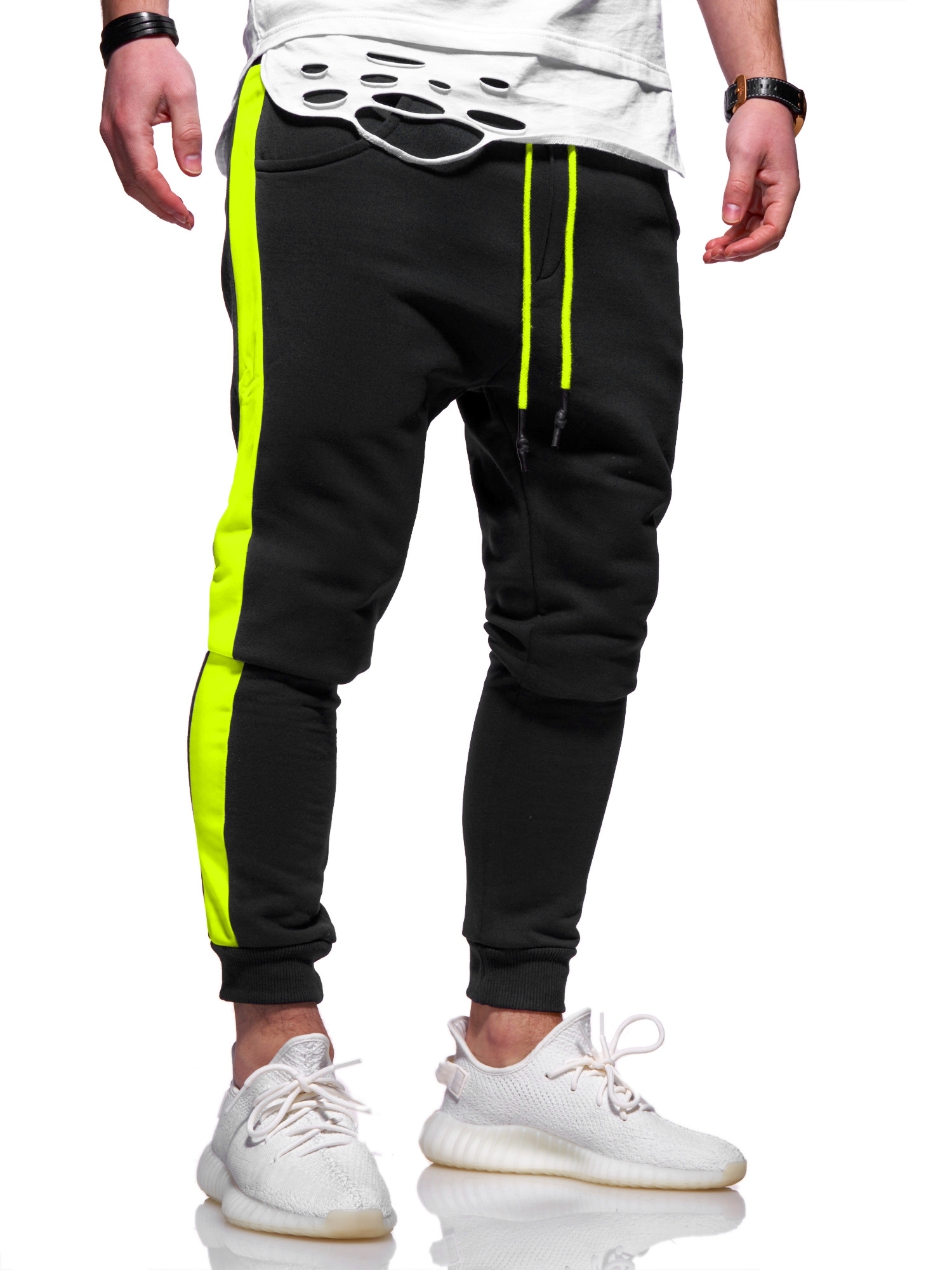 

Тканевые брюки behype Sweat MPDANAY, цвет Schwarz Neon