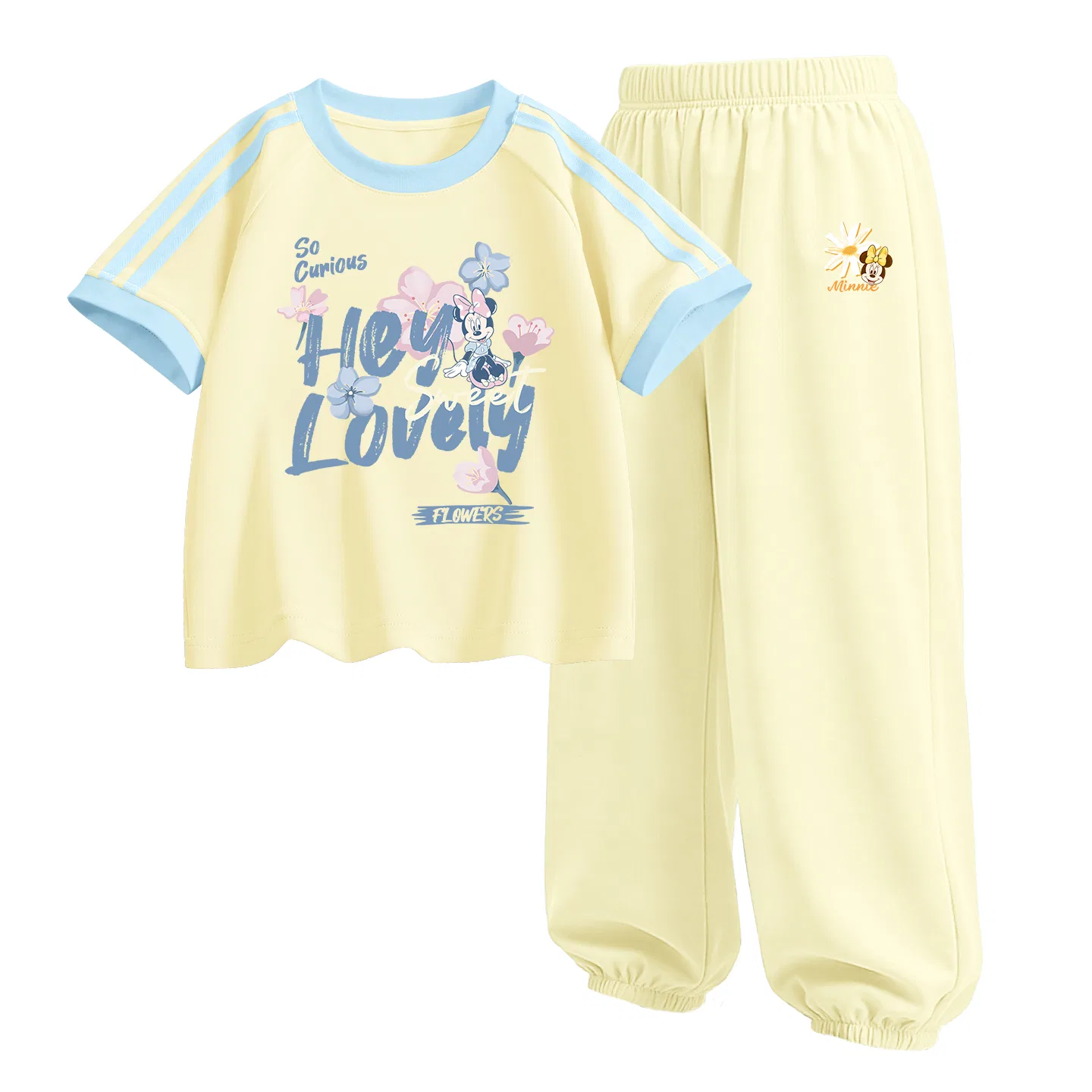 Детский спортивный костюм Casual Sportswear 2 Piece Set Disney, Di Dianyuan Honey Blend Yellow+Di Fansen Flower K Sunrise Yellow