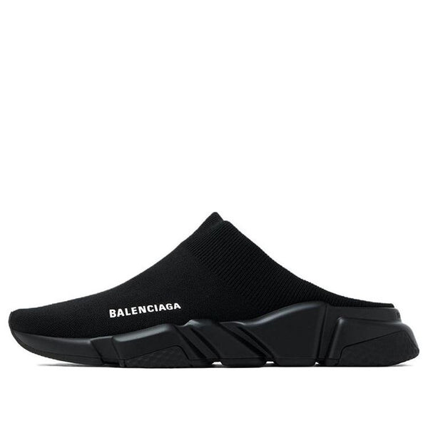 Тапочки speed mules 'black' Balenciaga, черный