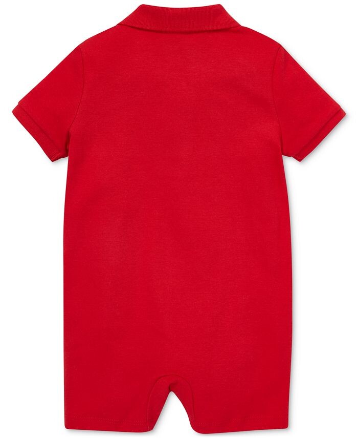 Хлопковая футболка-поло с короткими рукавами для маленьких мальчиков Polo Ralph Lauren, красный — фото 2