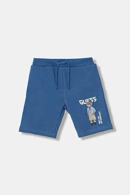 Шорты спортивные из хлопка Guess, синий