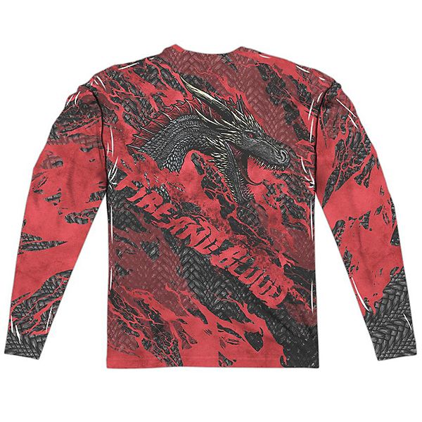 

Футболка с длинным рукавом adult poly crew с драконами из игры престолов Licensed Character