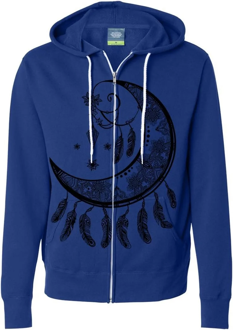 

Толстовка с капюшоном на молнии Crescent Moon Dreamcatcher Black Dolphin Shirt Co