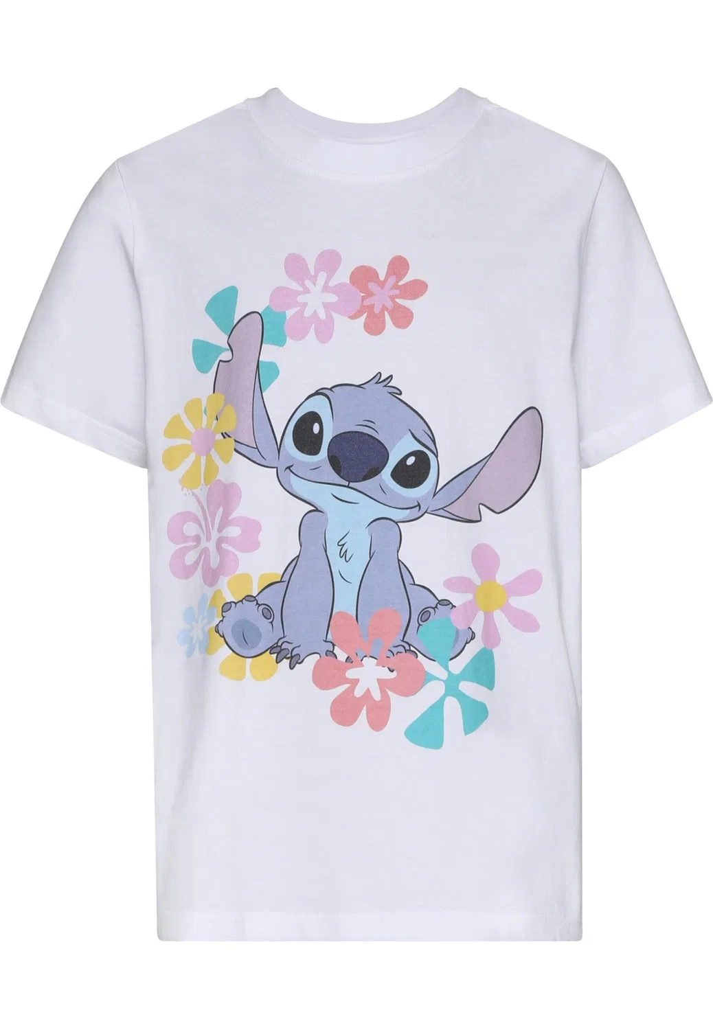 Футболка 'Lilio& Stitch Flower' Mister Tee, White