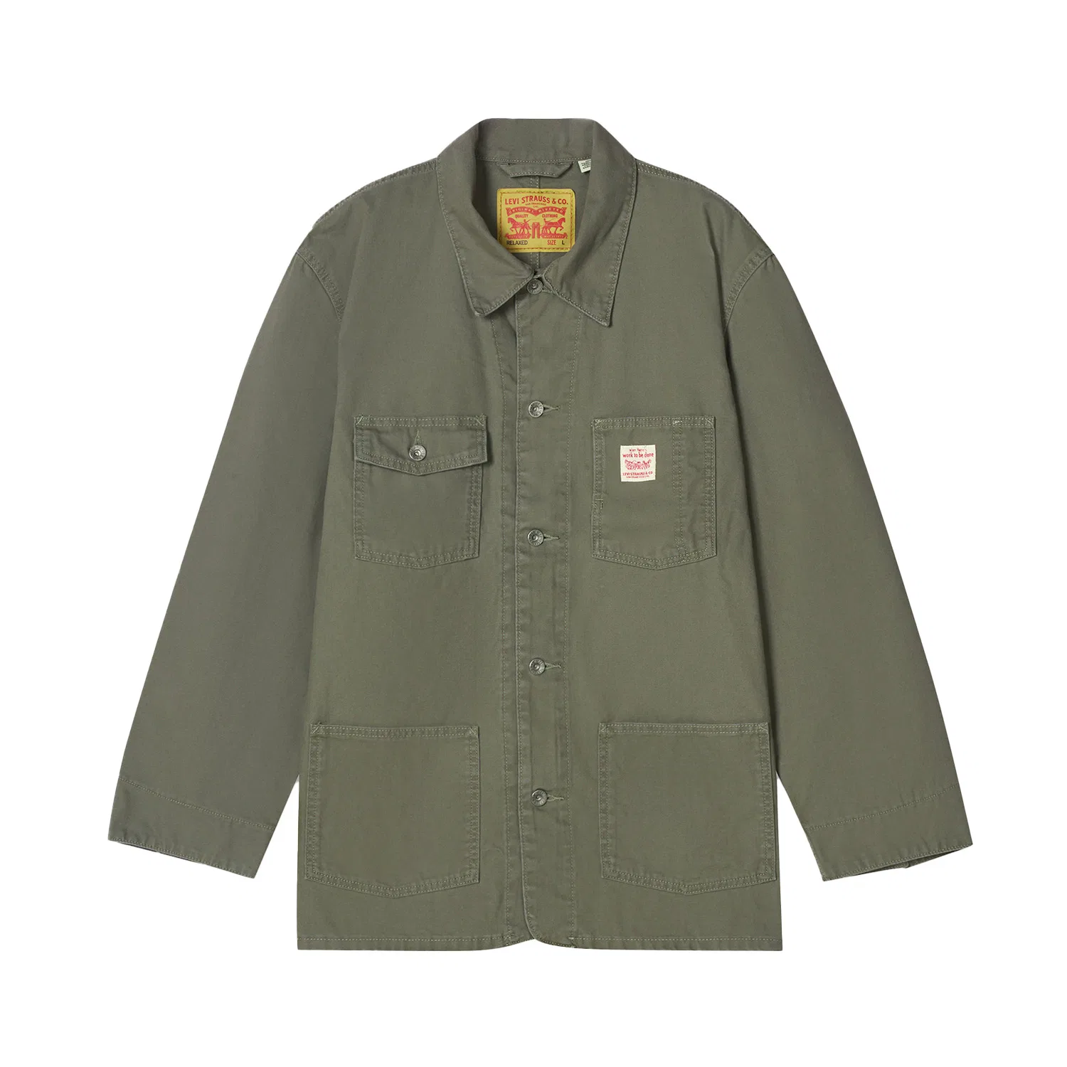 Куртка мужская Army Green, с отложным воротником, рабочая Levis