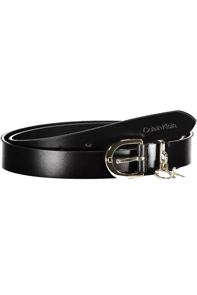 

Черный кожаный женский ремень Calvin Klein