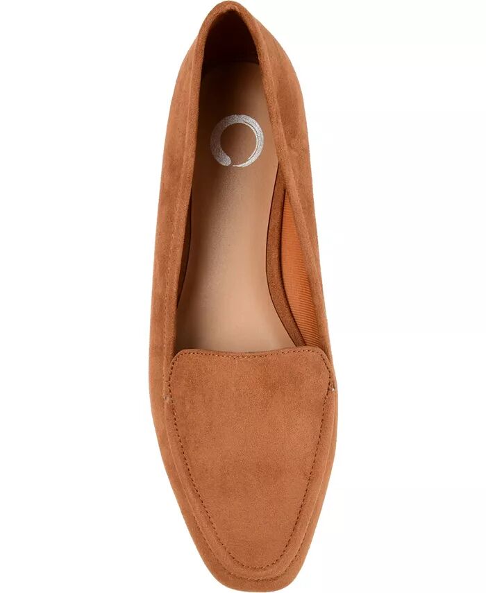 Женские мокасины Tullie Square Toe Journee Collection, коричневый — фото 4