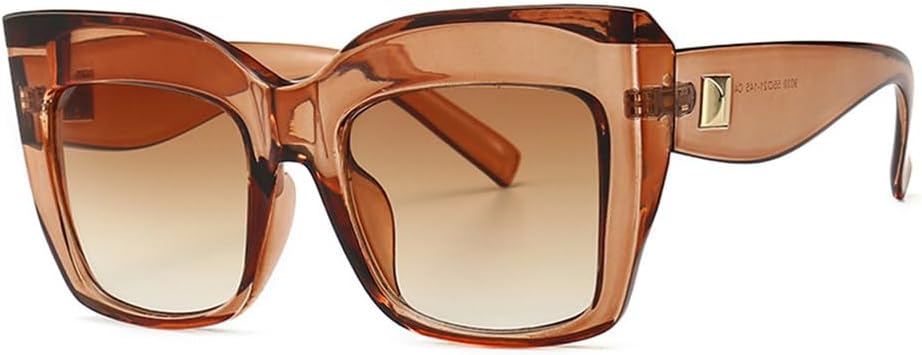 

Солнцезащитные очки UV400 - увеличенные очки "кошачий глаз" с градиентной окраской, подходят для женщин и мужчин, для бега и занятий спортом на открытом воздухе UYPTK, Tea Tea